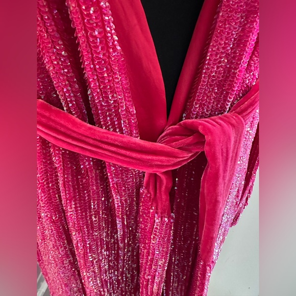 🎀 RETROFÈTE The Gabrielle Robe Dress Pink size Medium 🎀🎀🎀 - Picture 8 of 9